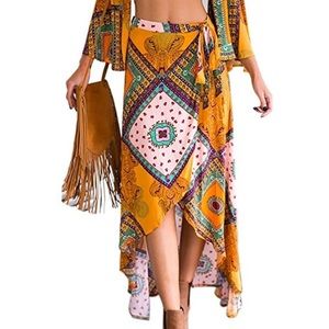 Boho asymmetrical skirt